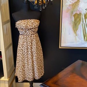 Strapless leopard fun and flirty dress.
